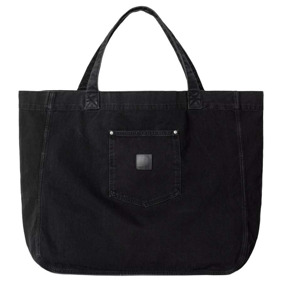 Carhartt WIP Cotton Tote Bag, Shopping Bag, Handbag Unisex Black
