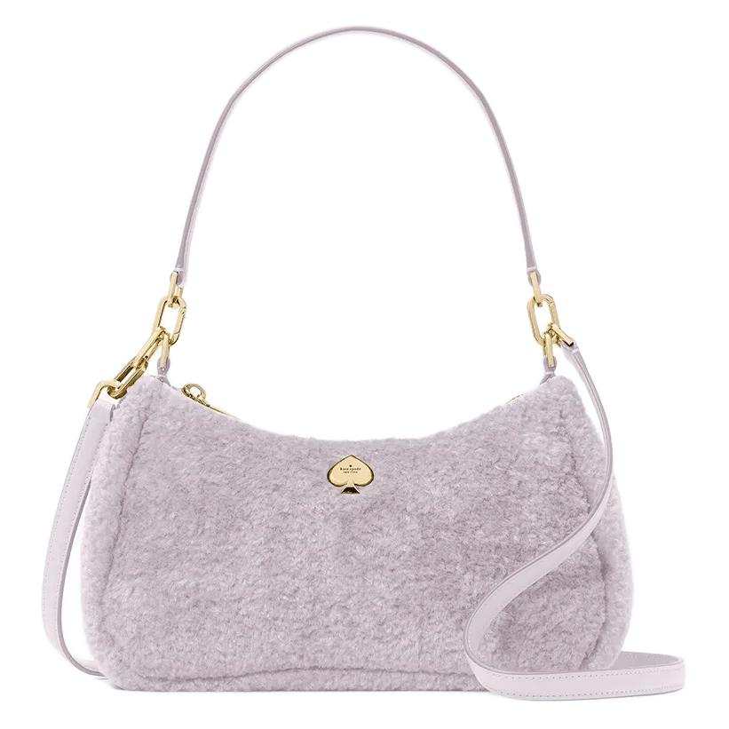 Kate Spade Faux Fur Portable Crossbody Bag, Shoulder Bag Small Women's Violet