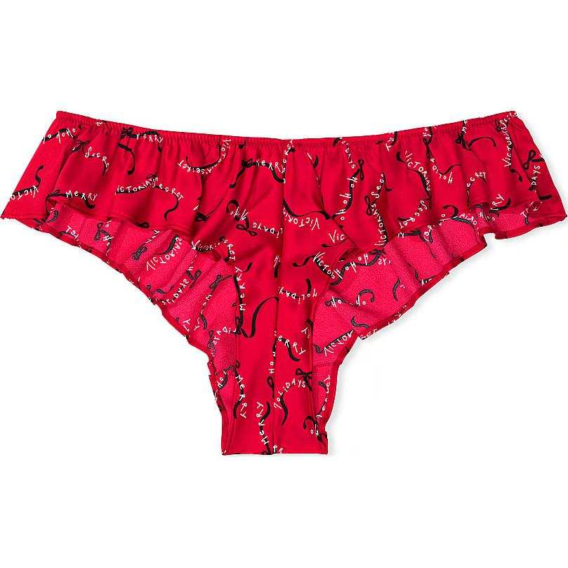 Victoria's Secret Very Sexy Satin Bows Cheeky Panty/Lipstick Briefs Women's 1 Pack Red