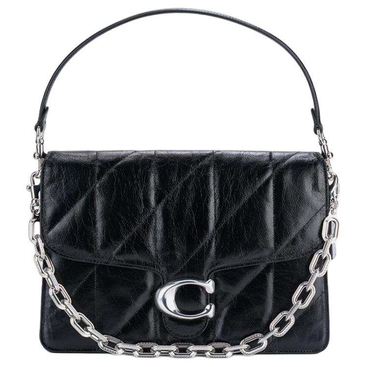 COACH Tabby Cow Leather Portable Crossbody Bag, Shoulder Bag Large Women's Black