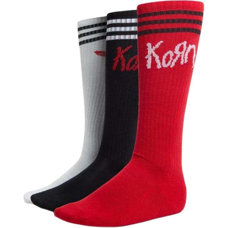 Adidas Originals Adidas X KoRn Socks Set Of 3 White/Black/Better Scarlet