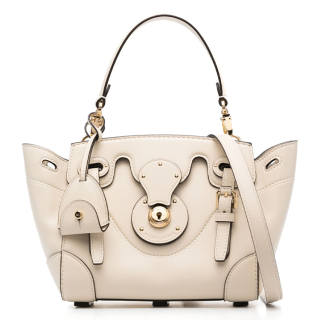 Ralph Lauren Collection Calfskin Tote Bag, Shopping Bag, Shoulder Bag, Crossbody Bag, Handbag Mini Women's Ivory