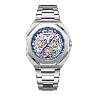 Dickies Wrist Watches Mechanical Movement Steel Strap Silver Dial Men's Watches