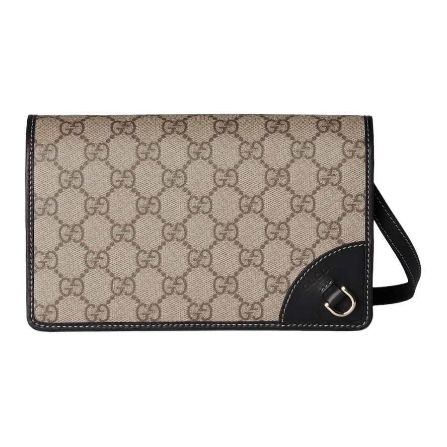 GUCCI Coated Canvas Crossbody Bag, Shoulder Bag Extra Mini Women's Beige & Brown
