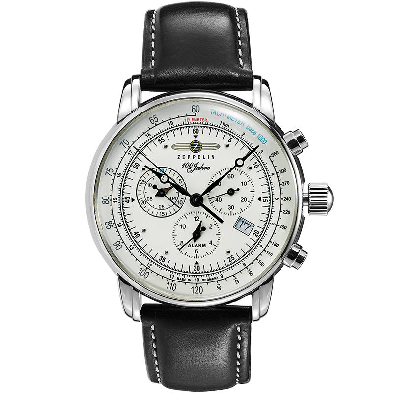 ZEPPELIN Quartz Movement Men's Watches Watch White Dial Stainless Steel Case Genuine Leather Strap