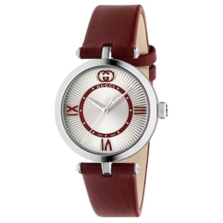 GUCCI 2025 Early Spring Collection Wrist Watches Quartz Movement Leather Strap 30mm Silver Dial Women's Watch