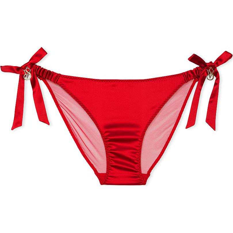 Victoria's Secret Very Sexy Satin Bows Cheeky Panty/Lipstick Underpants Women's 1 Pack Red