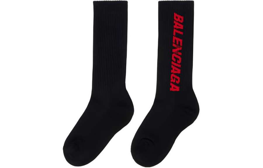 Balenciaga Crew Socks Women's 1 Pack Black