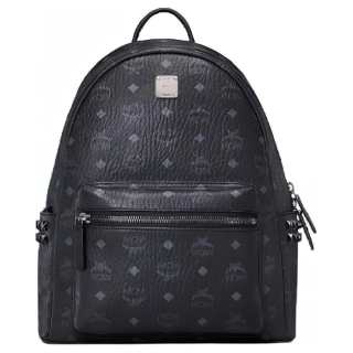 MCM Artificial Leather Backpack Regular Unisex Black