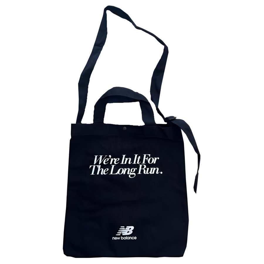 New Balance New Balance Fabric Tote Bag, Shopping Bag, Shoulder Bag, Crossbody Bag, Handbag Regular Unisex Vibrant Black