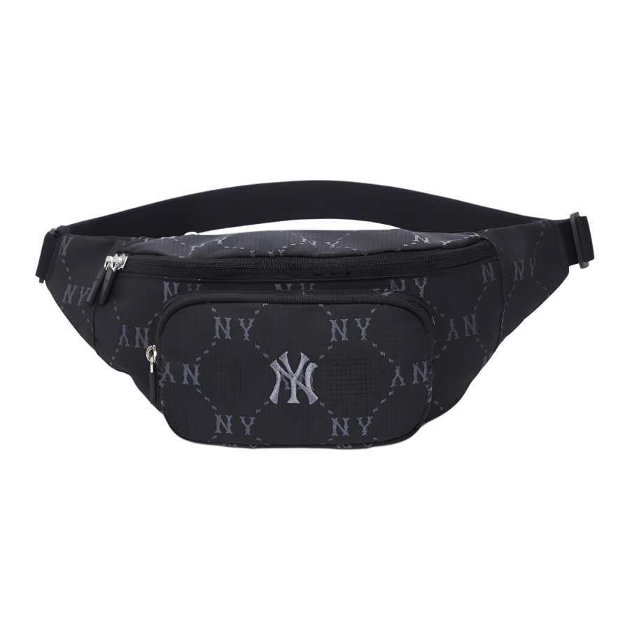 MLB MLB MONOGRAM Polyester One Shoulder Crossbody Fanny Pack Sling Bag Regular Unisex Black