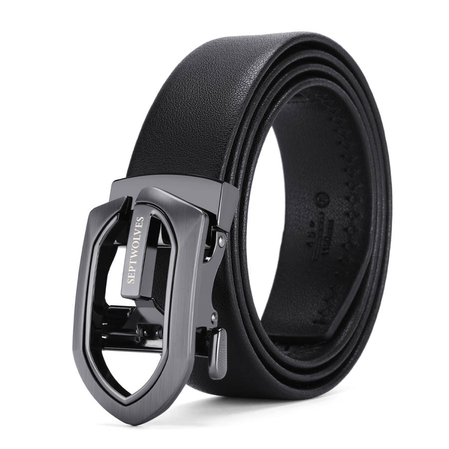 SEPTWOLVES SEPTWOLVES Split Cow Leather Belts Men's Width 3.5CM