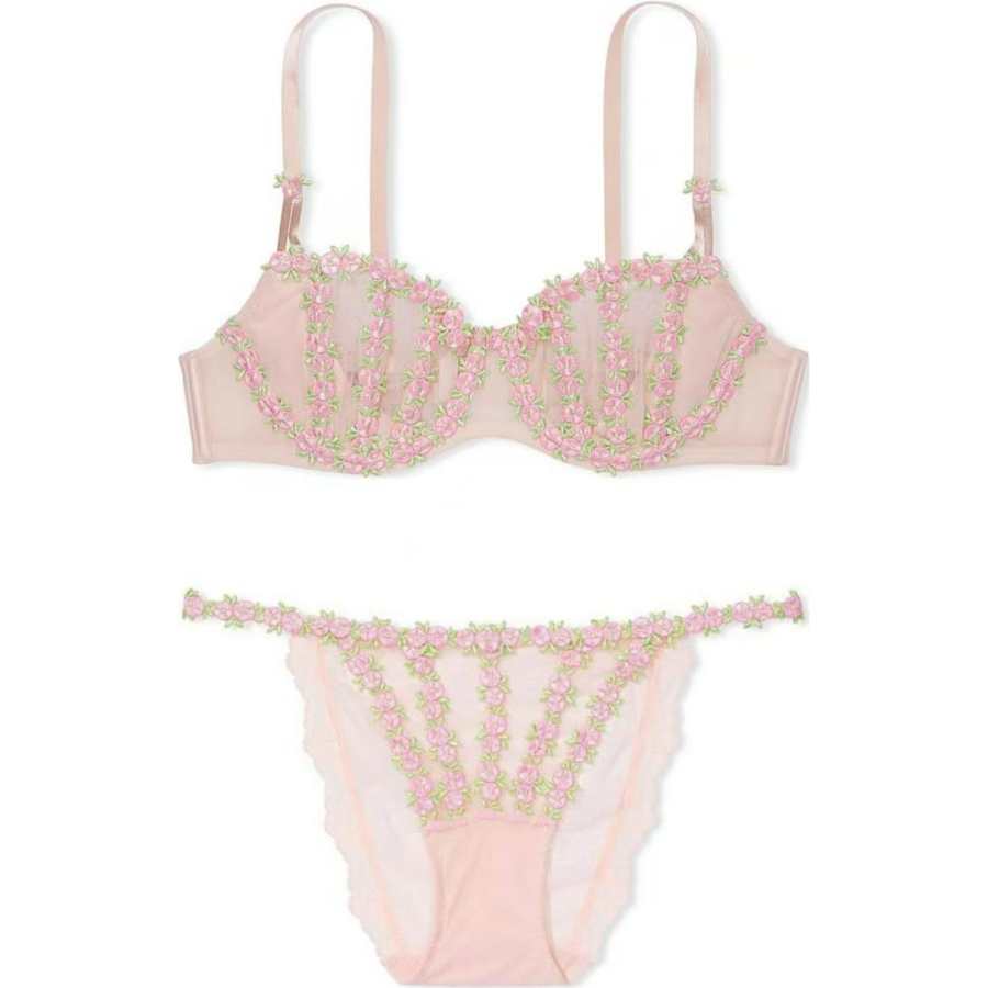 Victoria's Secret Underwear Set Women's Pink Print