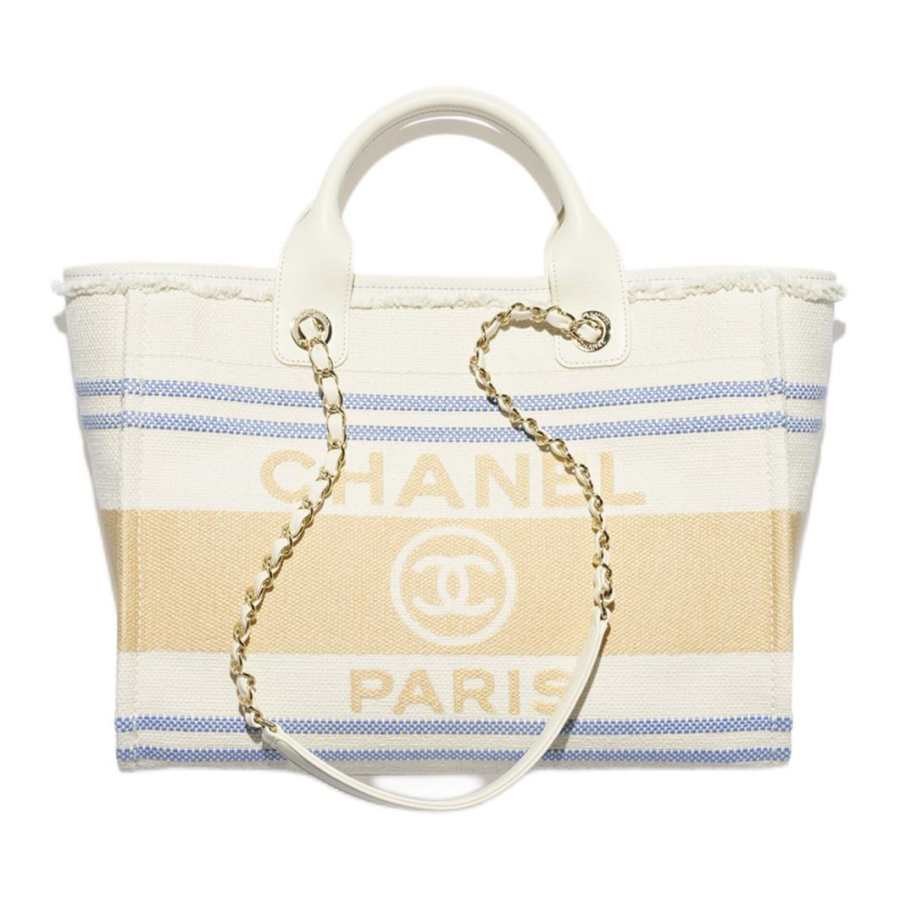 CHANEL Cotton Canvas Tote Bag, Shopping Bag, Shoulder Bag, Handbag Women's Multicolor