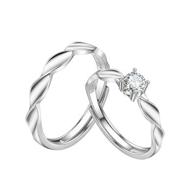 DAISY BEAUTY S999 Fine Silver Couple Rings Unisex