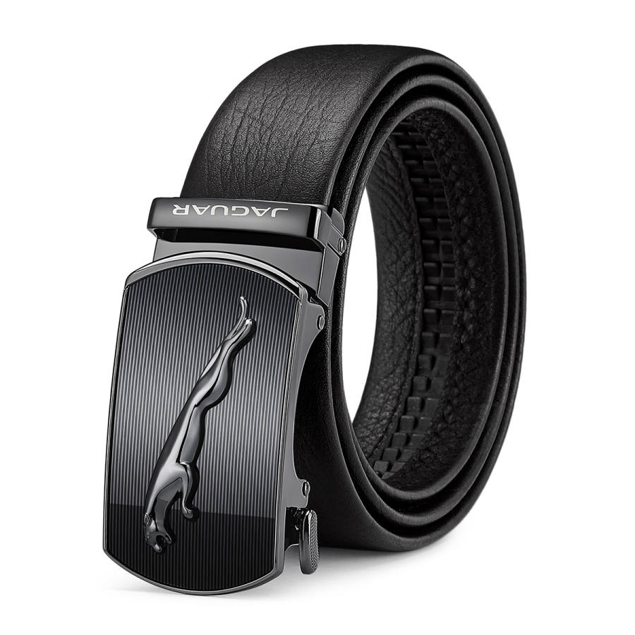 JAGUAR JAGUAR Leather Belts Men's Width 3.6cm