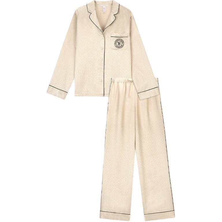 Victoria's Secret Pajama Set Women's Beige