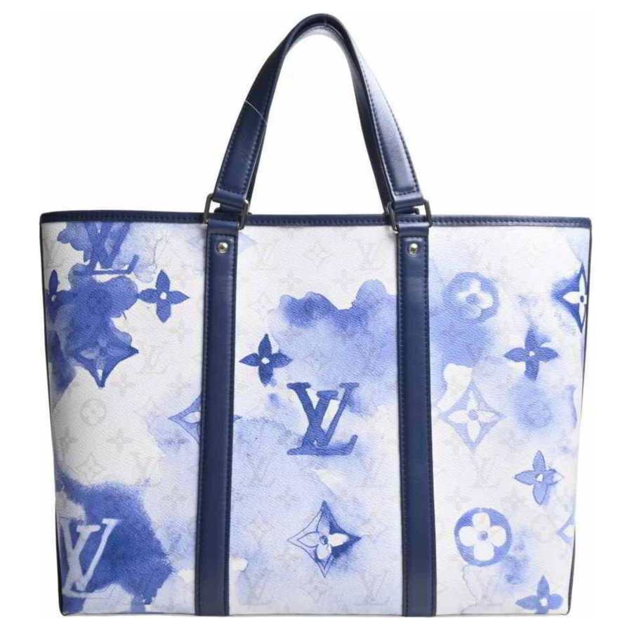 LOUIS VUITTON PVC Tote Bag, Shopping Bag, Handbag Women's Blue