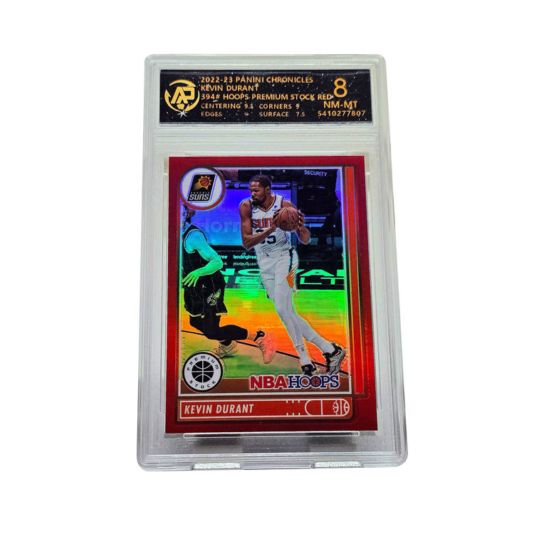 PANINI KD Player Card Hoops Collection, Playoff Court Image 073/149 Numbered, Orange Holographic Card Graded Cards 1 Pc