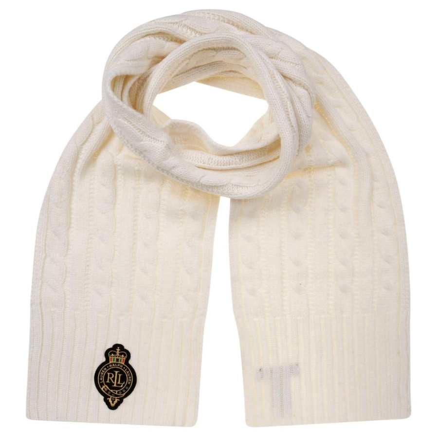 Polo Ralph Lauren Logo Patch Ribbed Scarf