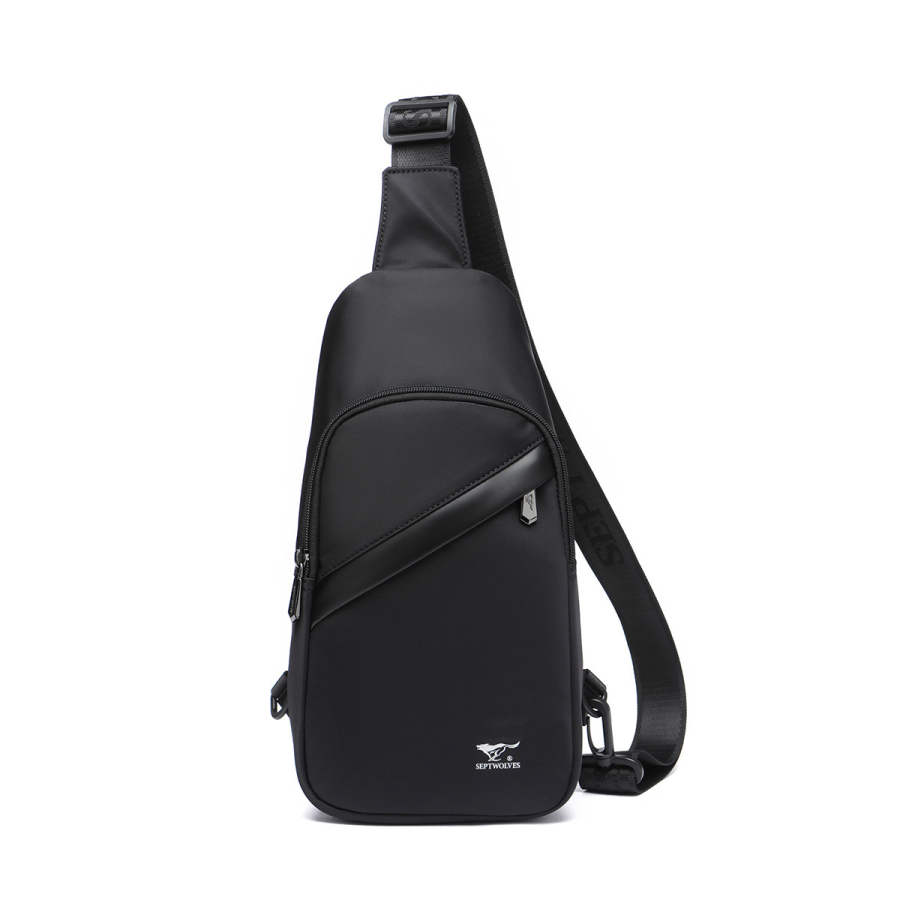 SEPTWOLVES SEPTWOLVES Fabric Sling Bag Regular Men's Black