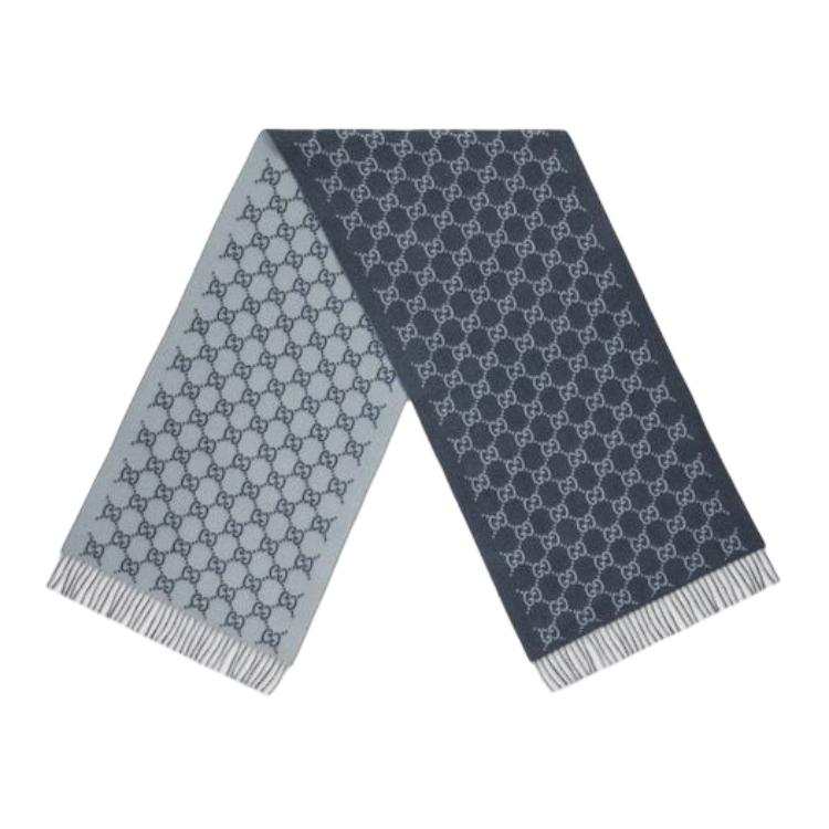 GUCCI GUCCI Monogrammed Fringed Scarf