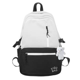 BRABOSTON Nylon Backpack Unisex Black/Caramel/Green/Navy Blue/White/Yellow/Gray