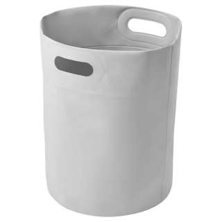 MUJI Polyester Bucket Bag Handbag Large Unisex Silver Gray/Blue Gray
