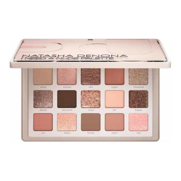 NATASHA DENONA 15 Colors Eye Shadows Easy to Blend Complexion Smoky Eye Enhancing 16.7g/Box