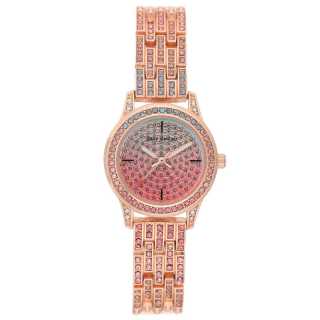 Juicy Couture JUZI Wrist Watches Quartz Movement Stainless Steel Strap 28mm Pink Watch Dial Women's Watch