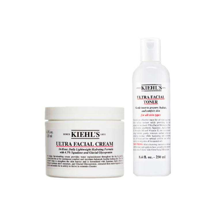 Kiehl's 3 High Hydrating Toner Face Cream Cleanser Skincare Sets Soothing Hydrating Repairing Hydrating