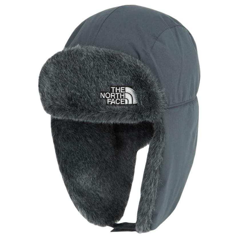THE NORTH FACE Thickened And Fleece Lined Polyester Trapper Hats Unisex Gray