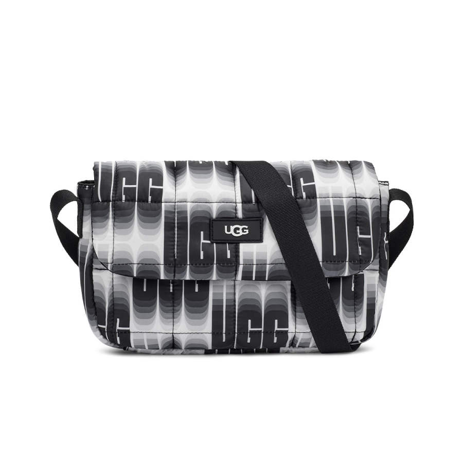 UGG UGG Fabric Shoulder Bag, Crossbody Bag Women's Black White Gradient