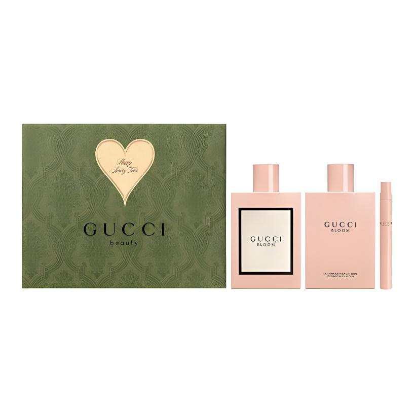 GUCCI Flora Glow Perfume Sets Eau De Parfum EDP Floral Scent 100ml+10ml+100ml Body Lotion