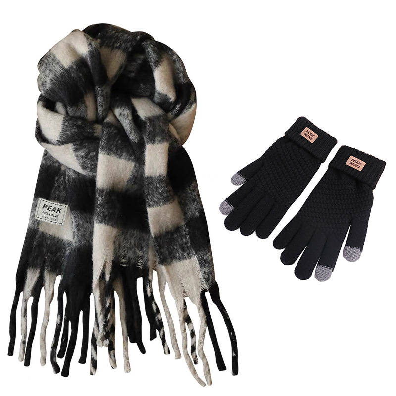 PEAK PEAK Polyester Knit Scarves Unisex