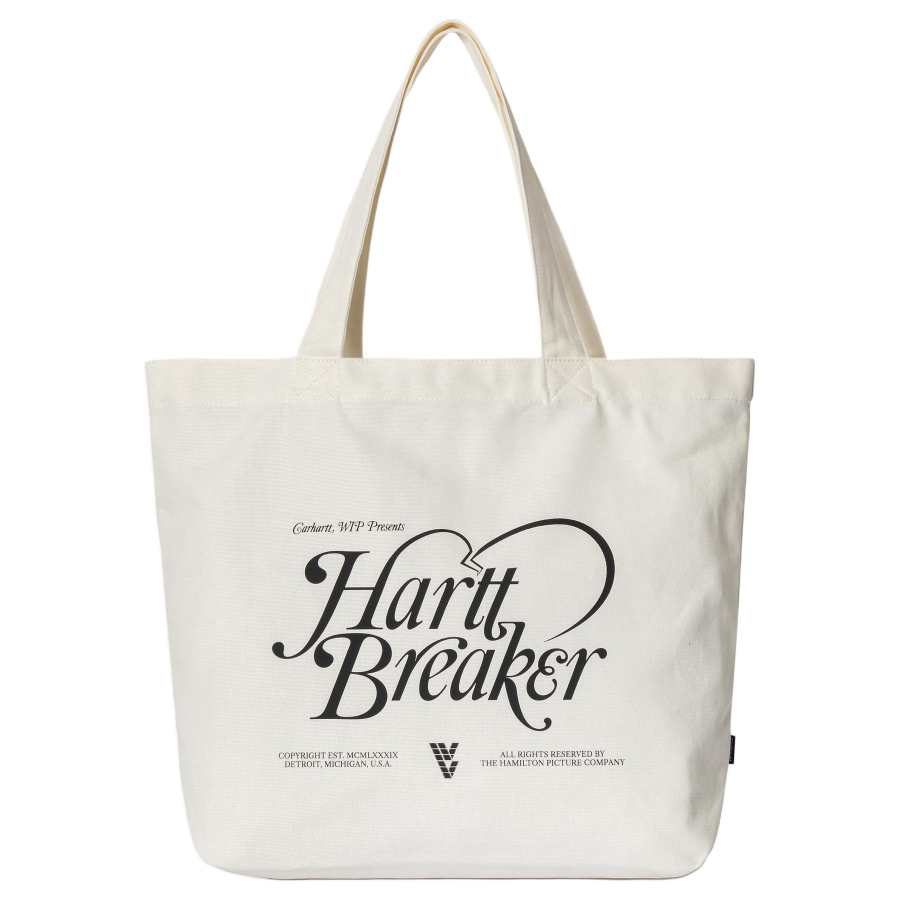 Carhartt WIP Cotton Tote Bag, Shopping Bag, Shoulder Bag Large Unisex White