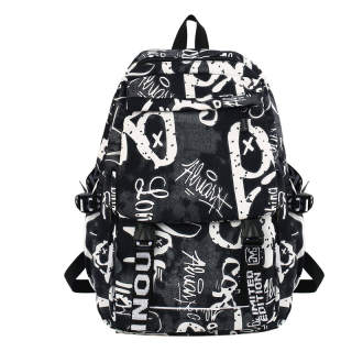 LEXI Nylon Student Backpack Unisex Multicolor