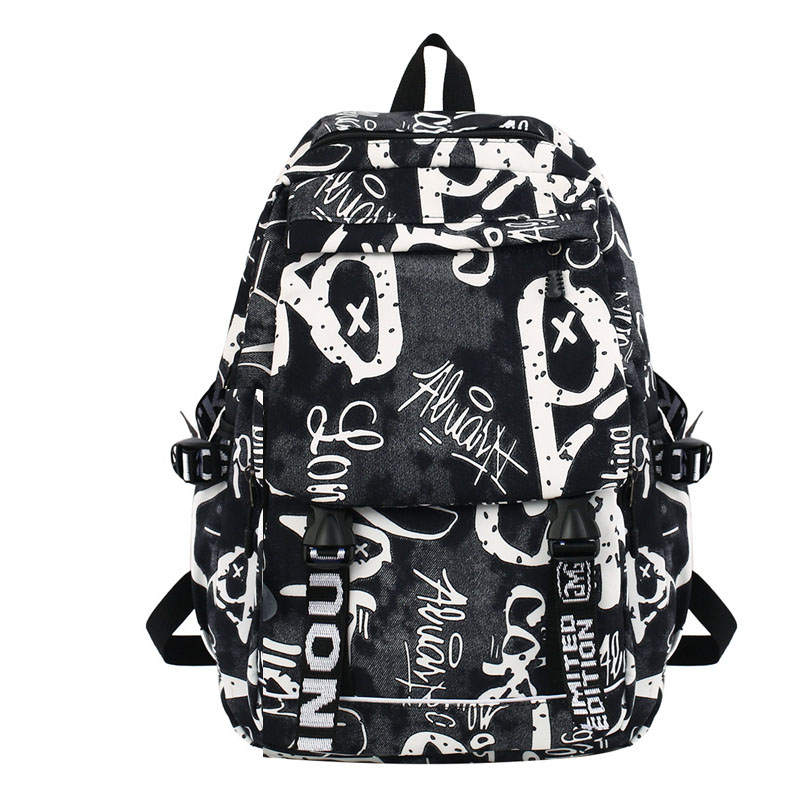 LEXI Nylon Student Backpack Unisex Multicolor
