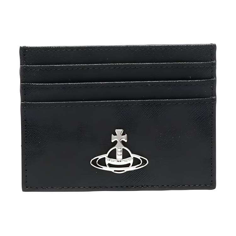 Vivienne Westwood Calfskin Card Holder Regular Women's Black