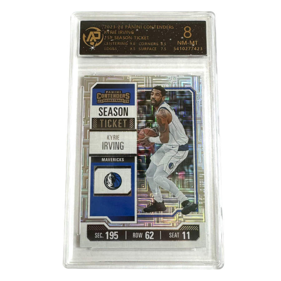 PANINI PANINI Kyrie Irving, Mavericks, Ball Game Ticket, Season Ticket, Silver Dungeon Reference, Player Card 8 Points