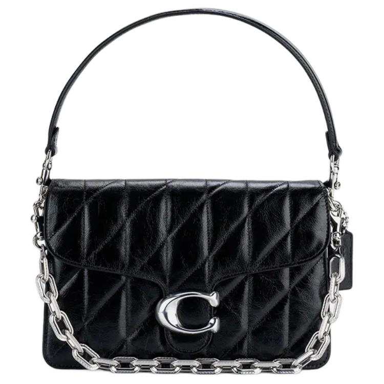 COACH COACH Cow Leather Shoulder Bag Medium Women's Black