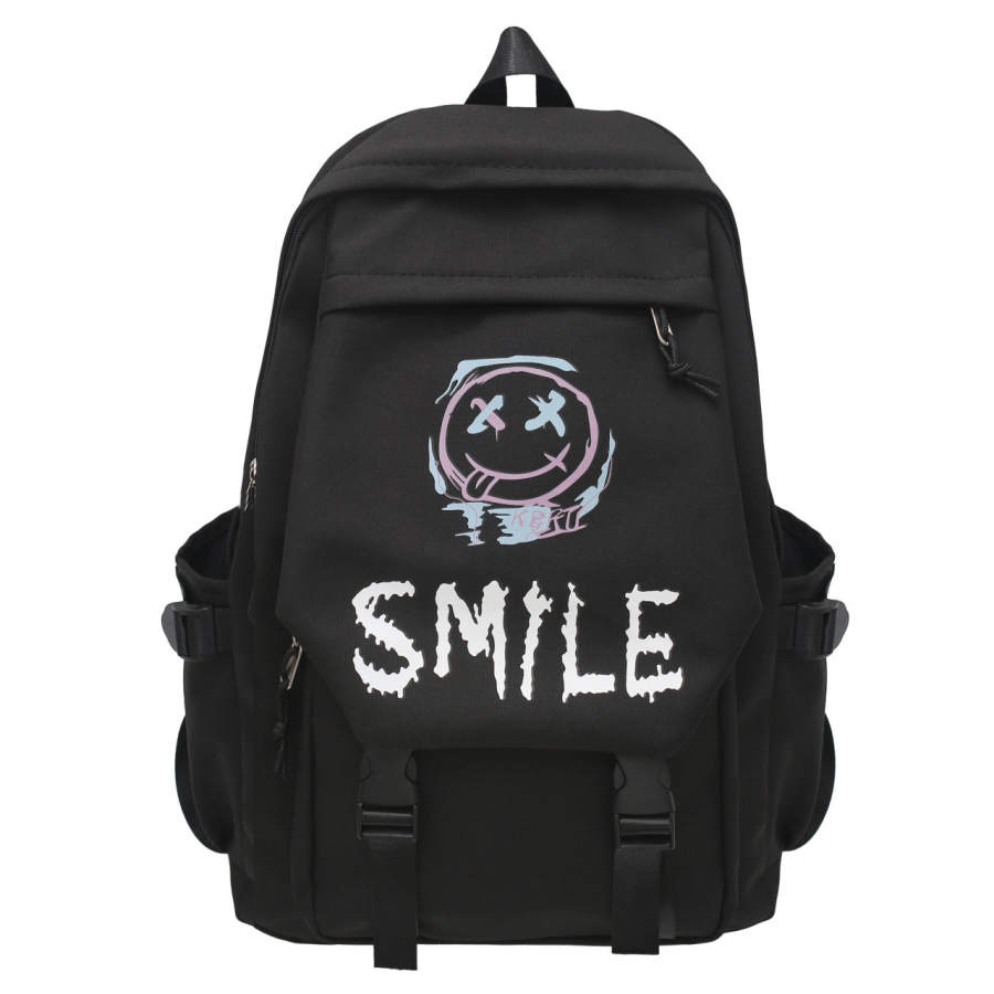 LEXI Nylon Backpack Regular Unisex Black/White