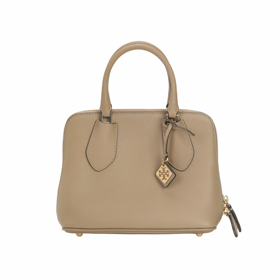 TORY BURCH Cow Leather Shoulder Bag, Crossbody Bag, Handbag Mini Women's Taupe Oak