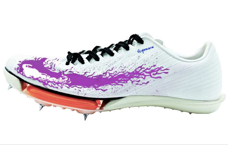 Nike Nike Slip Resistant Abrasion Resistant Low top Training Running Shoes Men's White Purple