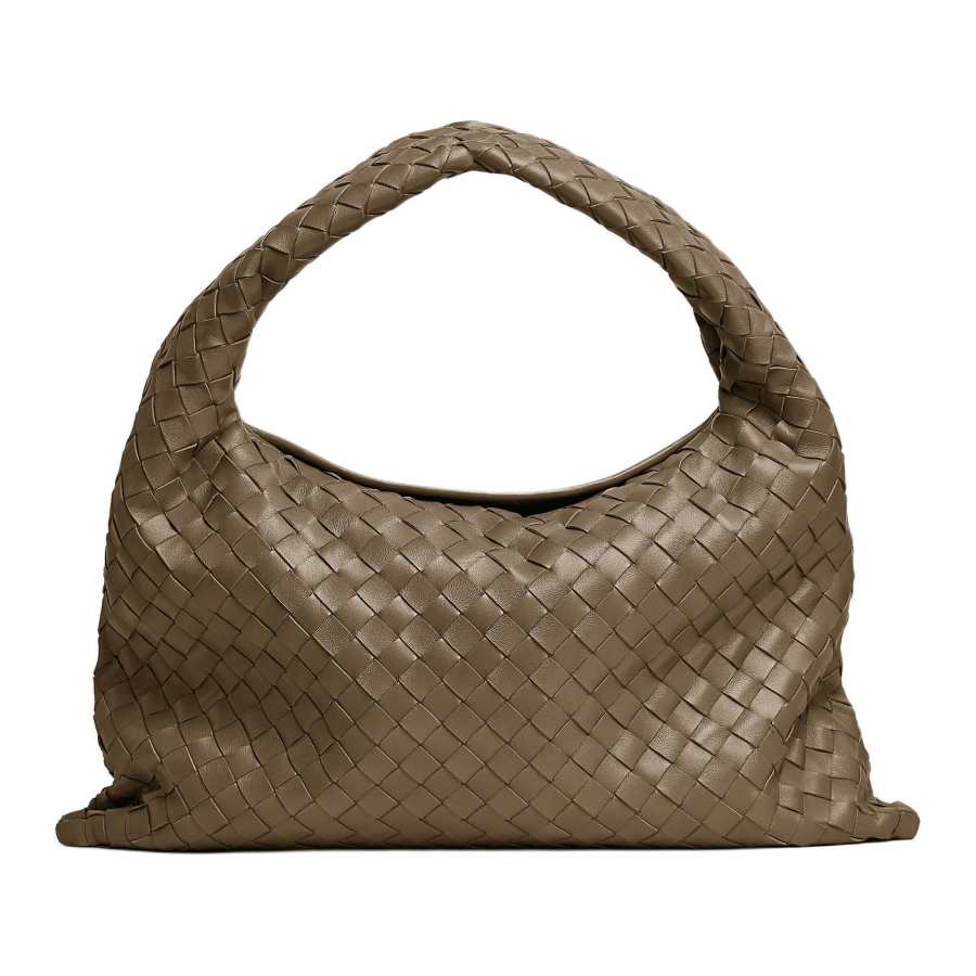Bottega Veneta Cow Leather One Shoulder Handbag Women's Pinecone Brown
