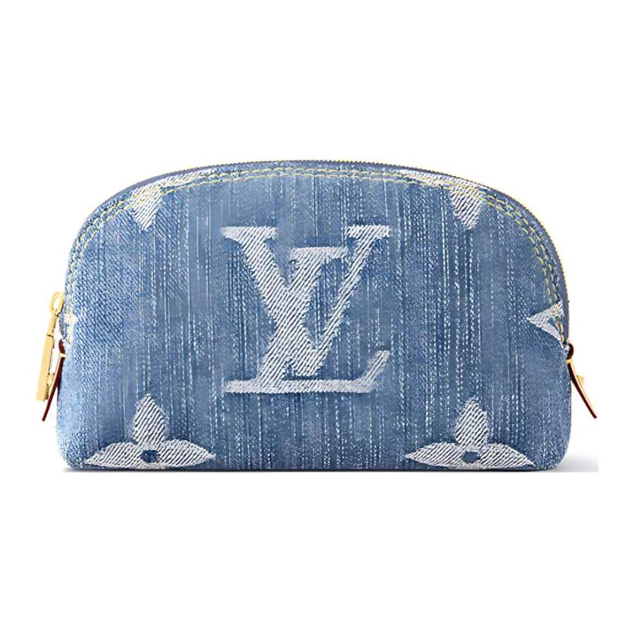 LOUIS VUITTON Pochette Cosmetique Pm Monogram Denim Blue