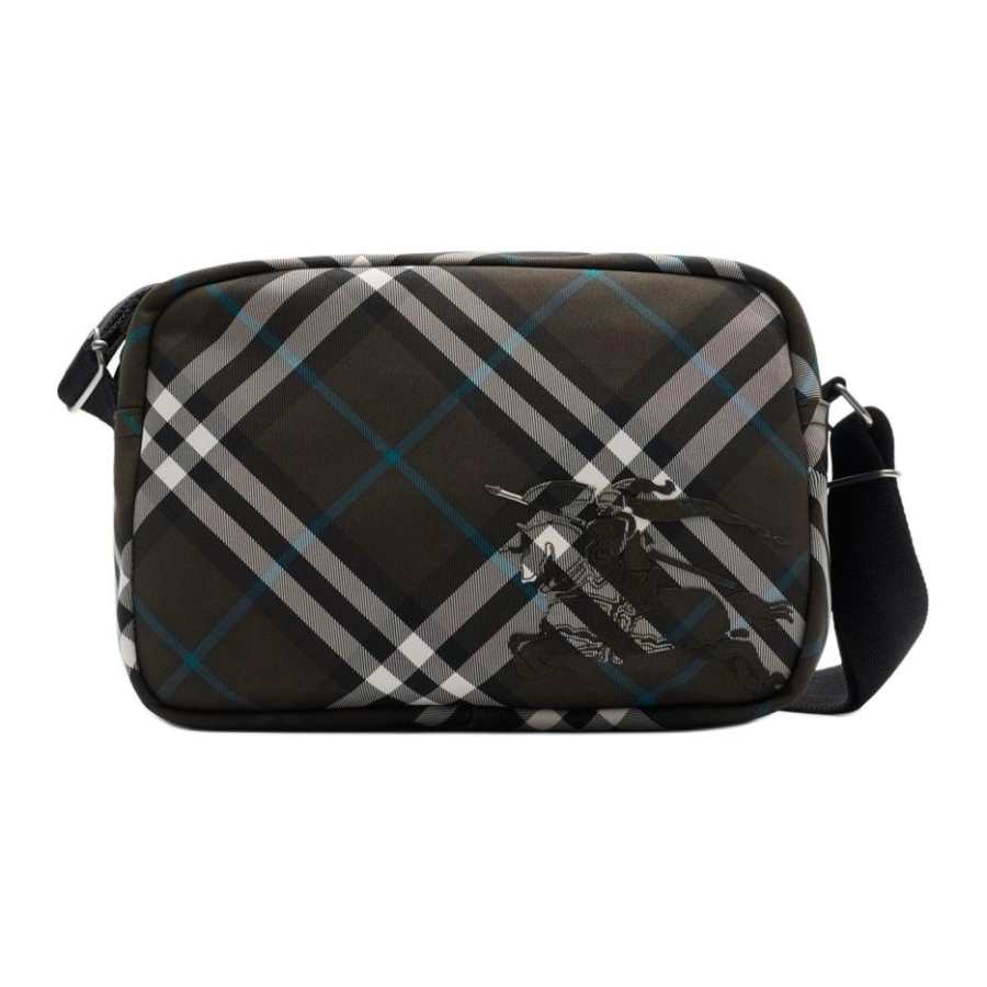 Burberry Polyester Shoulder Bag, Crossbody Bag Men's Gray Brown