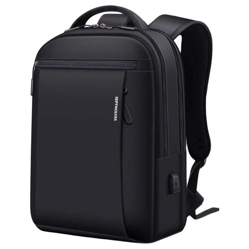 SEPTWOLVES SEPTWOLVES Fabric Backpack Large Men's Black