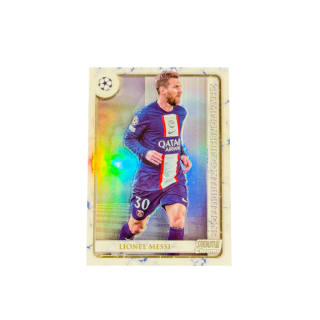 Topps Messi Large Paris, Barcelona, Arena Chrome Marble Special Card, Refringence, Player Card, Travel Worthy Condition