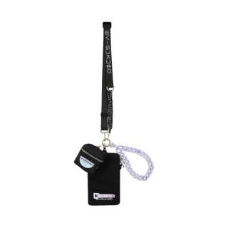 EVISU Nylon Shoulder Bag Card Holder Unisex Black